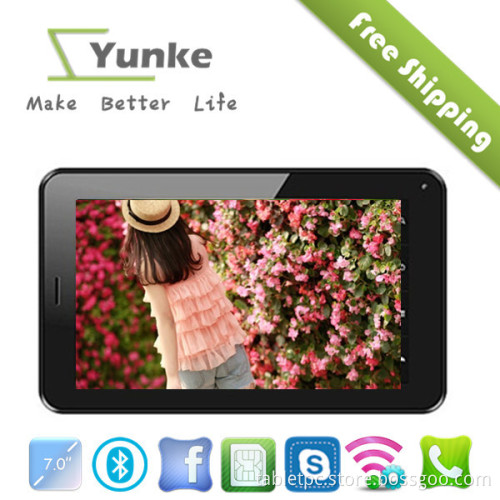 7" Android 4.0 Allwinner A13 2g phone call 512M 4GB dual camera with sim card slot tablet pc +Bluetooth